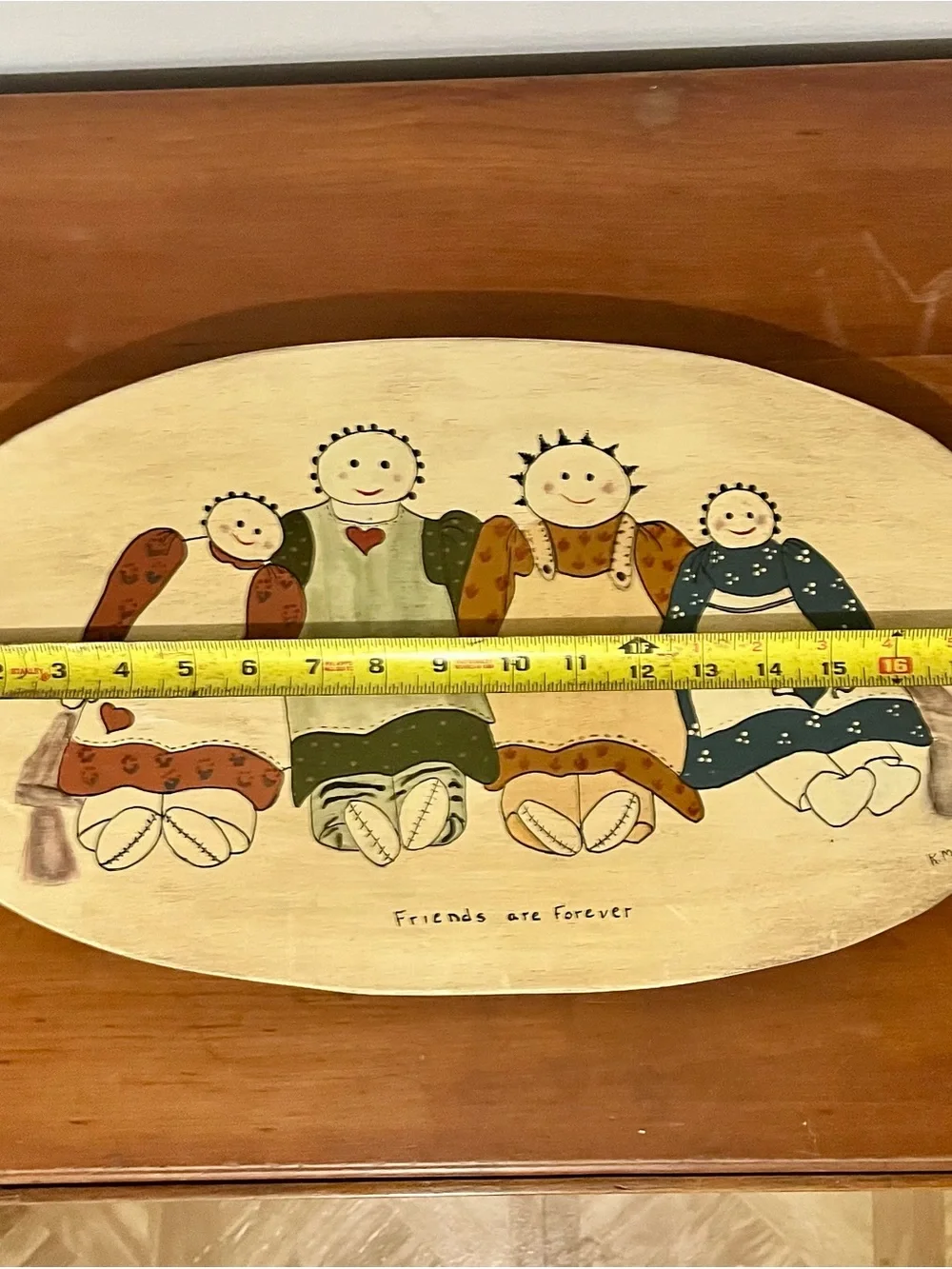 Friends Are Forever Folk Art Wall Plaque - Multicolor